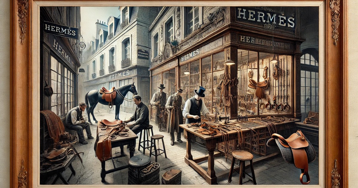 A história da Hermès começa com seu fundador, Thierry Hermès, nascido em 1801 em Krefeld, Alemanha. Após perder seus pais durante as Guerras Napoleônicas, mudou-se para França ainda jovem, onde aprendeu o ofício de artesão em couro com seu padrasto, que era fabricante de arreios.