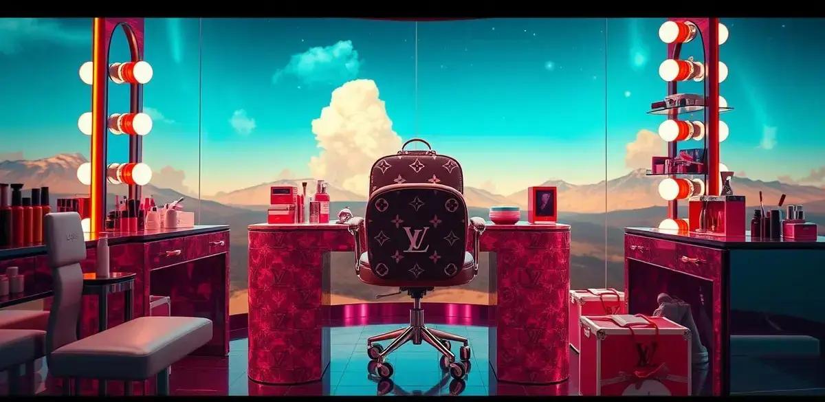 Cadeiras Maquiagem e o luxo da Louis Vuitton: uma análise