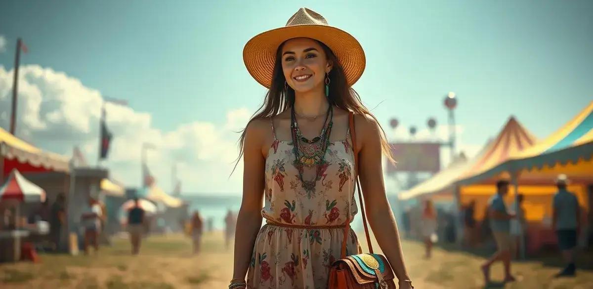 Como combinar vestido boho com acessórios