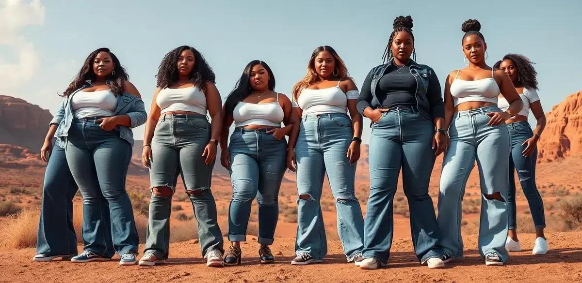 Estilos de calça jeans plus size feminina que valorizam o corpo