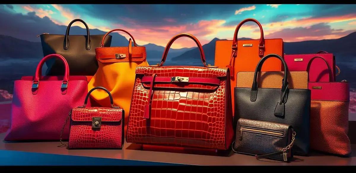 Inspiração: Bolsas com Tecido Musseline e Bolsa Hermes Kelly Croco