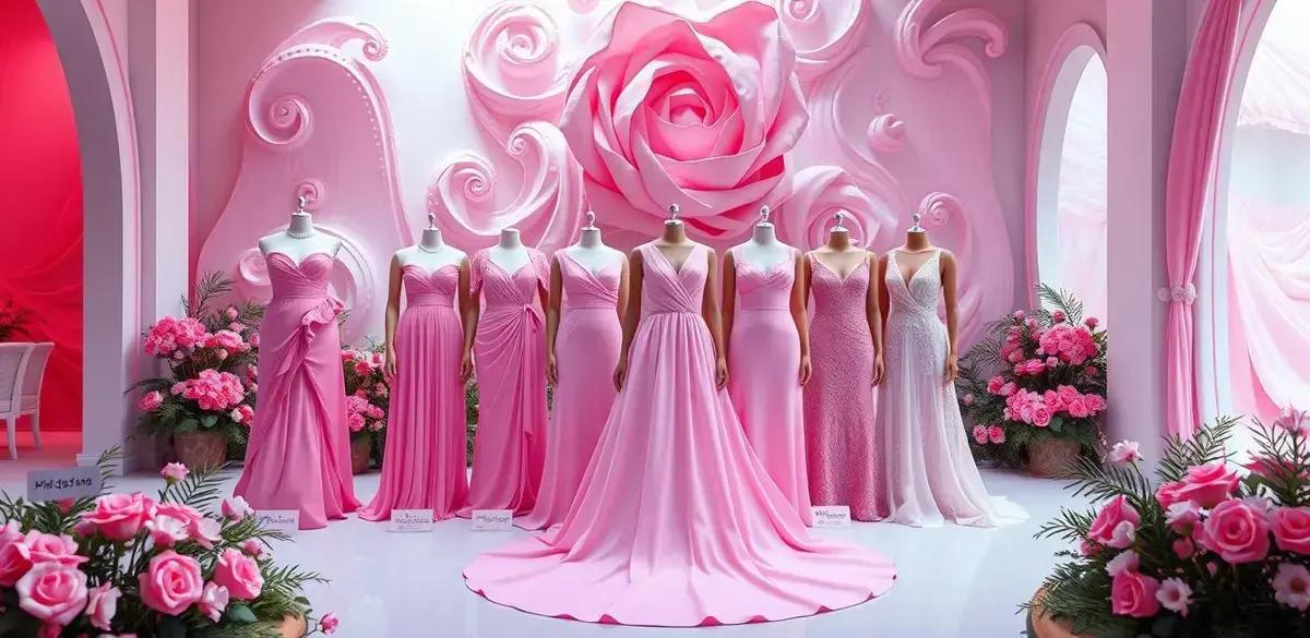 Tendências de vestidos de madrinha rose para 2023