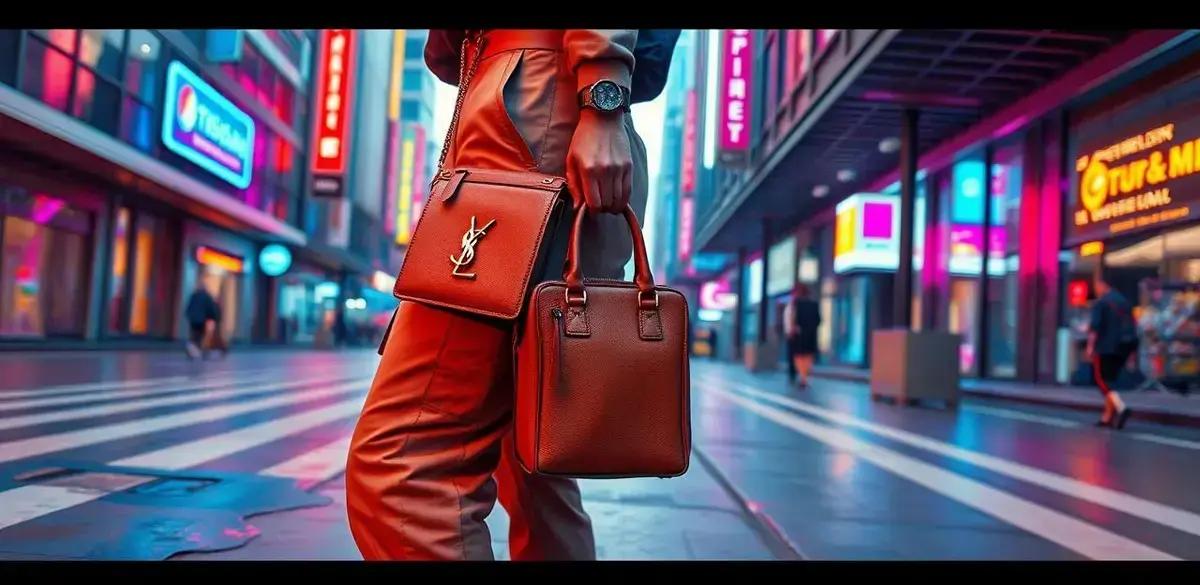 Bolsa YSL Cassandra Couro e cargo calça: a combinação perfeita