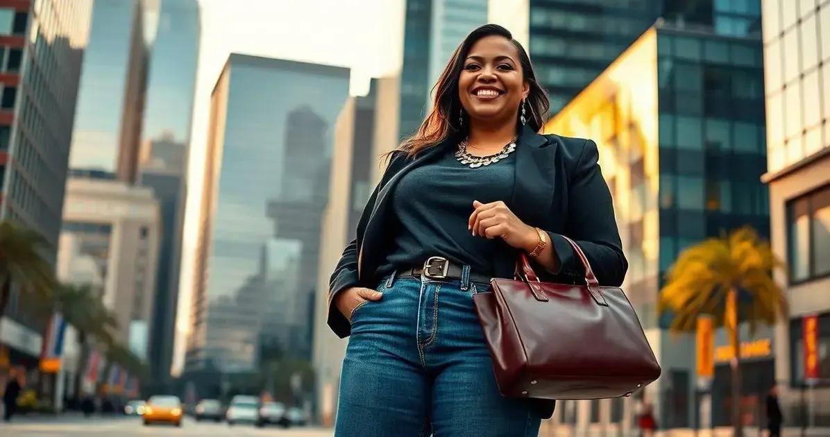 Combinações de Acessórios com Calça Jeans Plus Size e Bolsa Premium