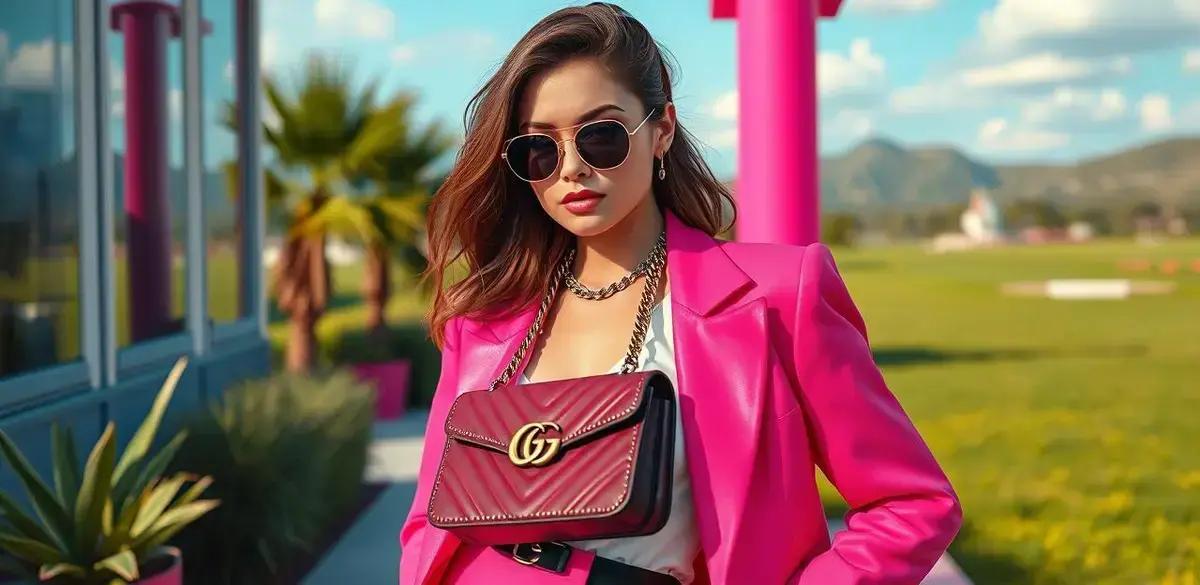 Conjunto social e a elegância da bolsa gucci feminina