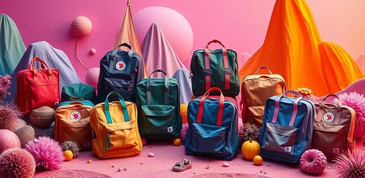 Estilos e cores das mochilas Fjällräven Kanken