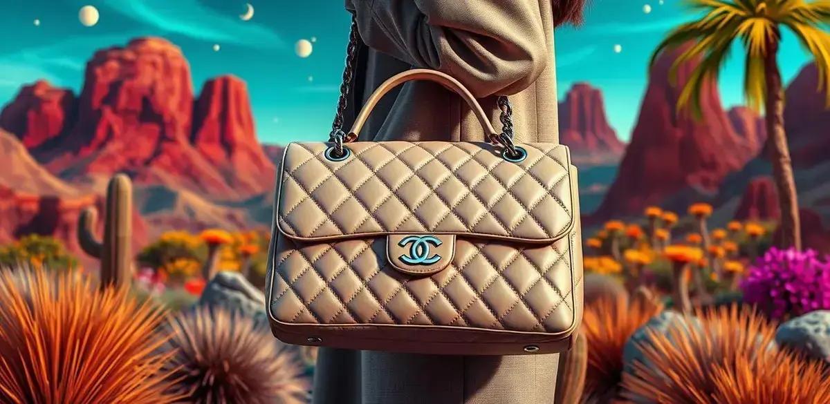 G r e i g e e a elegância da bolsa Chanel 2.55 clástica