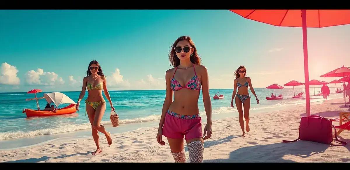 Inspirações de moda praia 2025 feminina e sobre bolsas italianas