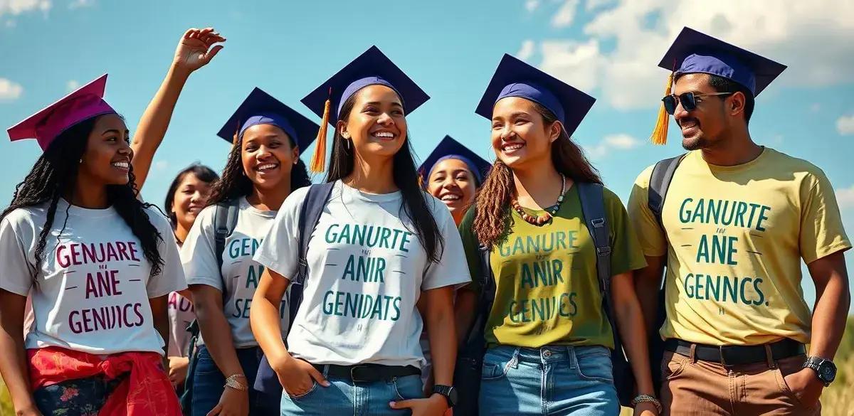 Tendências em camisetas para formandos