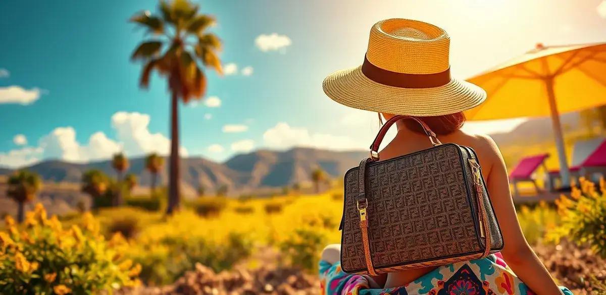 Acessórios complementares: Bolsa Fendi e chapéu bucket