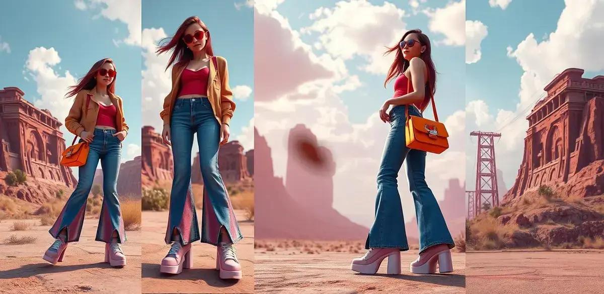 Como as flatform jeans se destacam na moda atual