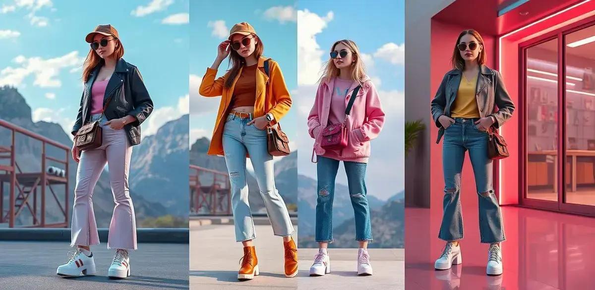 Como combinar flatform jeans com diferentes estilos