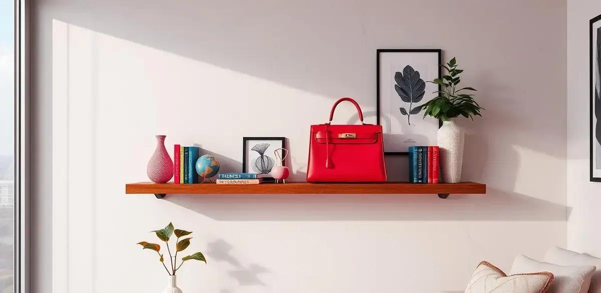 Estante Suspensa e a bolsa hermes kelly encomenda: a combinação perfeita