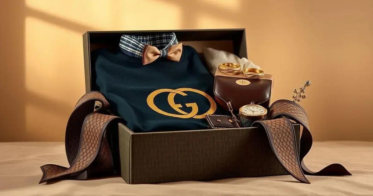 A combinação perfeita entre gift box artesanal e camiseta gucci estampada