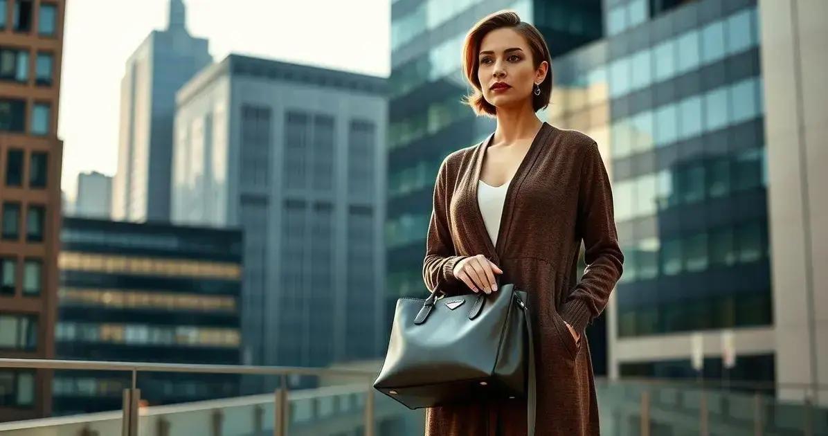 A importância da bolsa premium para o look com cardigan
