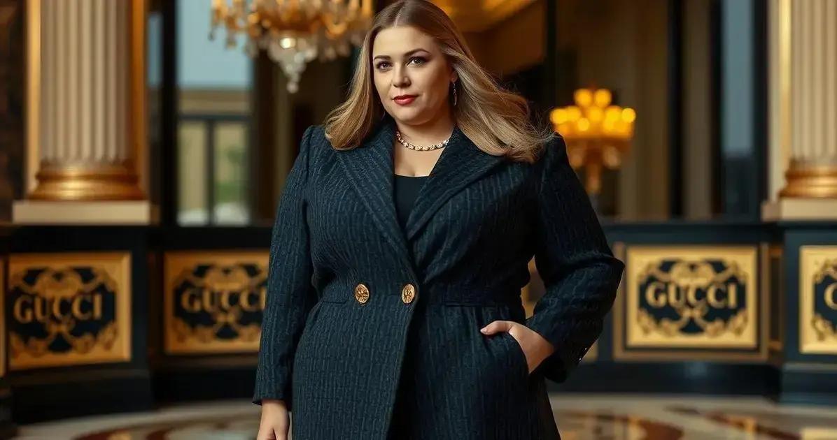 A influência do Gucci Premium Italiana no blazer alongado plus