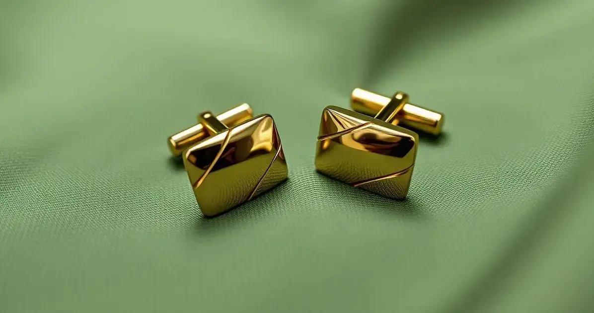 Abotoaduras Ouro: O Detalhe Sofisticado para Ocasiões Especiais