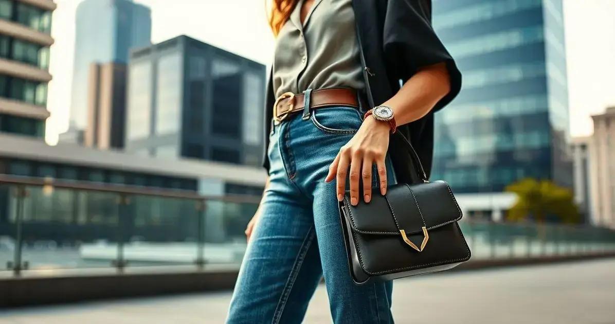 Acessórios para complementar sua calça jeans flare, incluindo a Valentino Garavani Locò Pequena