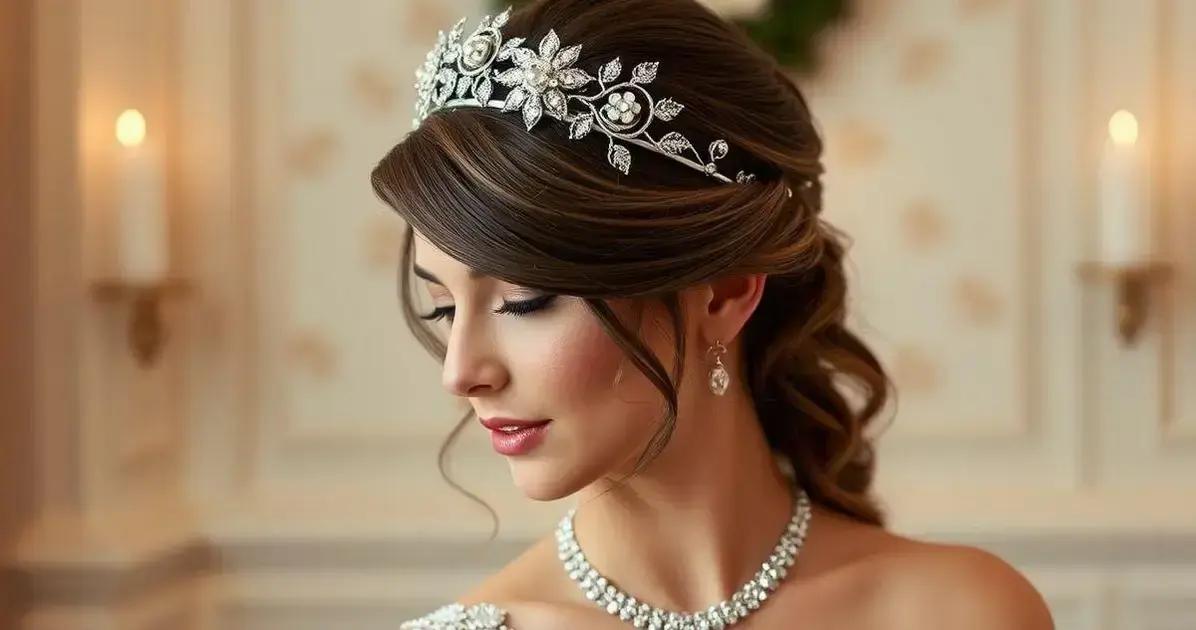 Acessórios que valorizam o penteado lateral noiva