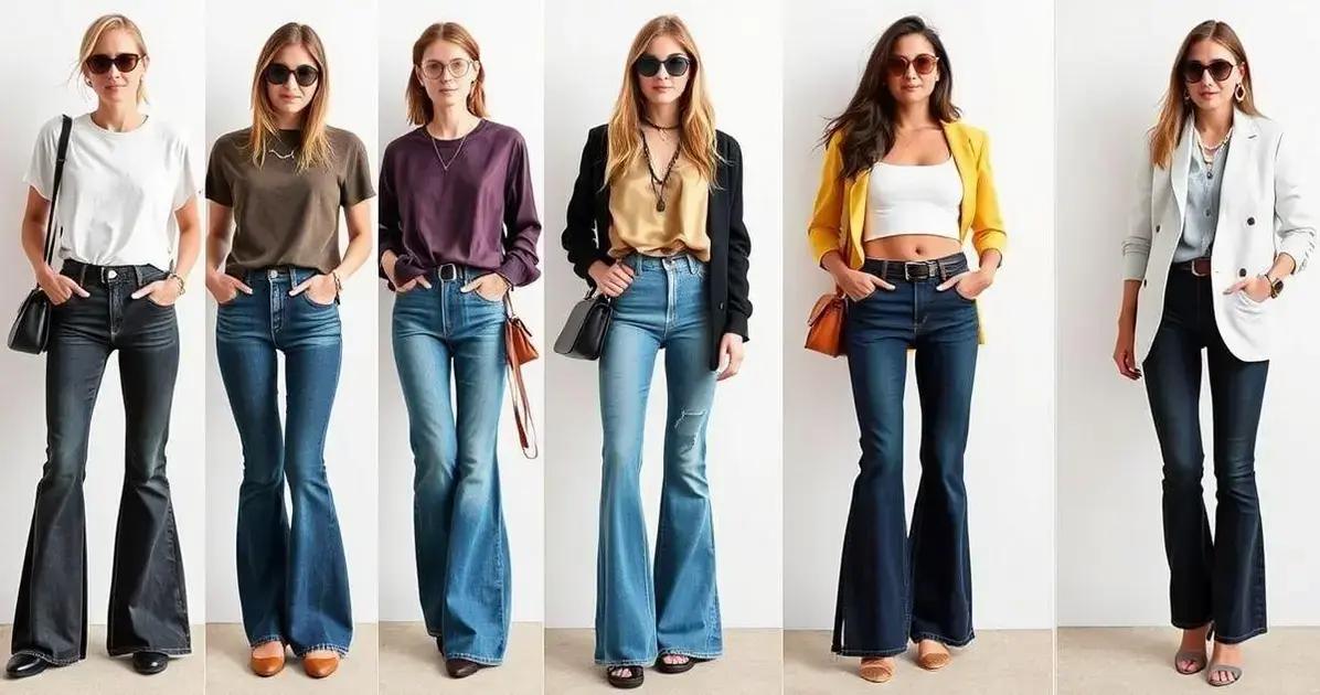 As melhores combinações para calça flare jeans