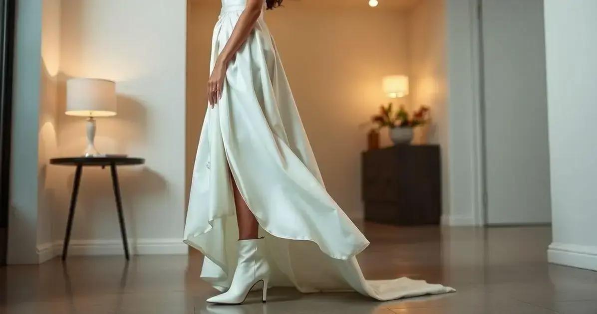 Calçados perfeitos: Bota Bico Fino Feminina Branco Salto 10 cm