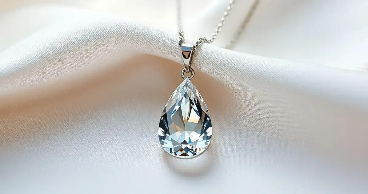 Colar Gota Cristal: Brilho Delicado para Complementar Decotes