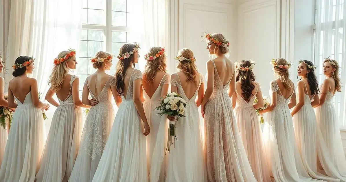 Combinações de Coroas com Estilos de Vestido