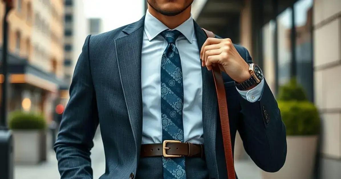 Combinações de Gravata Slim com Cintos Masculinos Réplicas