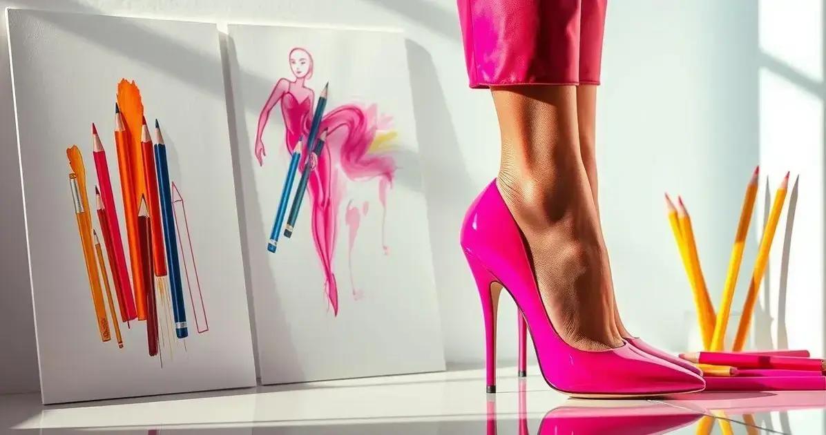 Combinações de lápis colorido com Sapato Scarpin Rose Salto 10 cm