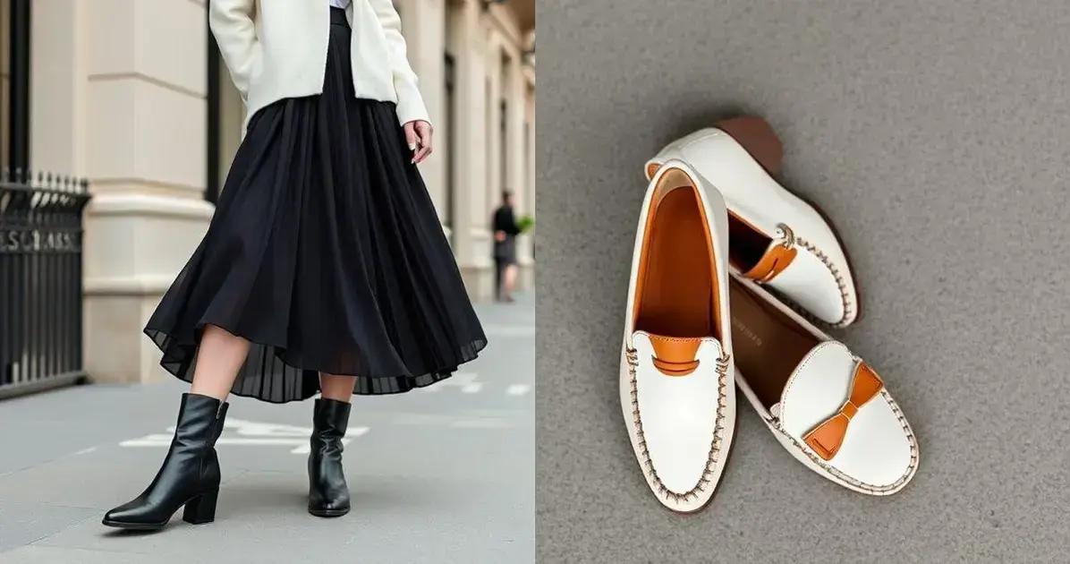 Combinações perfeitas: Botas Bico Quadrado e Mocassim Feminino Rasteiro Napa Off White e Caramelo
