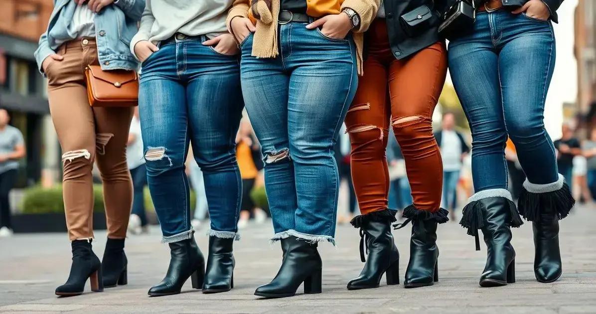 Como Combinar a Calça Jeans com a Bota Franzida Feminina Napa Preto