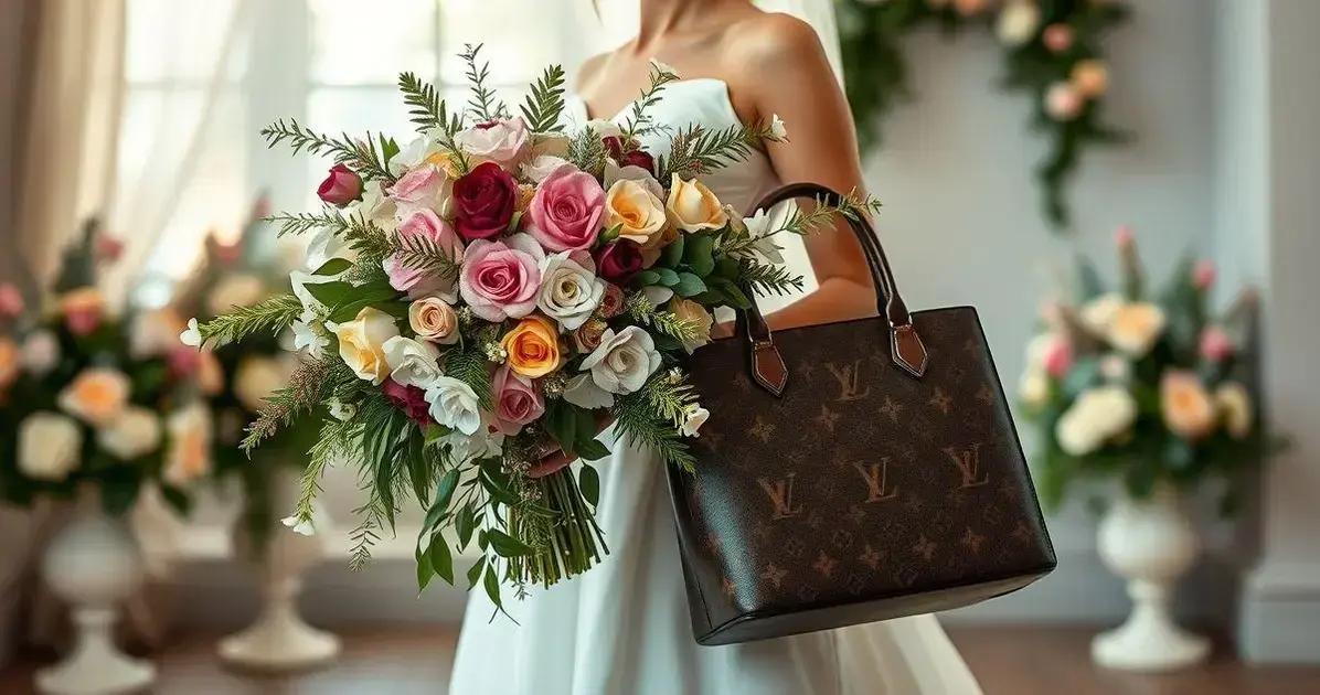 Como combinar bouquet cascata com a bolsa louis vuitton couro legiitimo