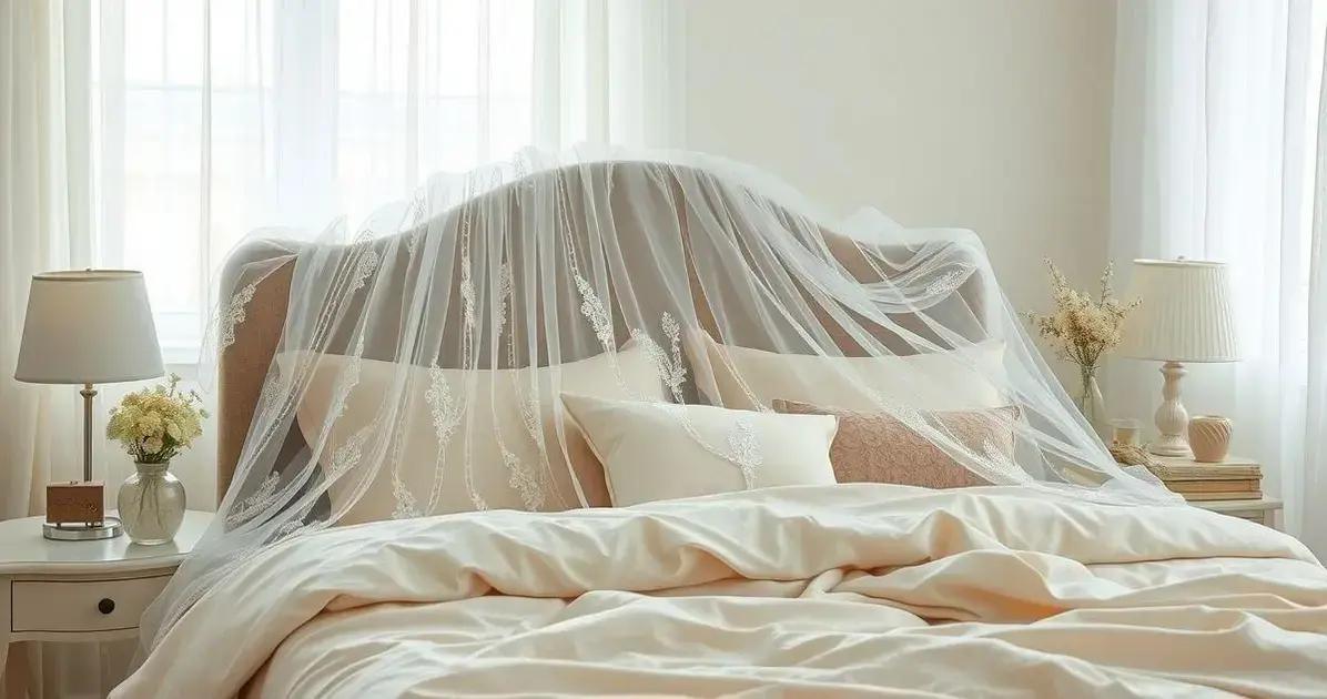Como combinar o véu mantilha com a roupa de cama diversos