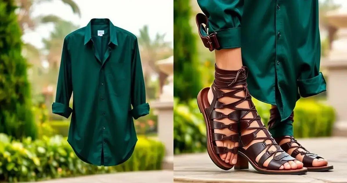 Como combinar sandália gladiadora com camisa manga longa luxo?