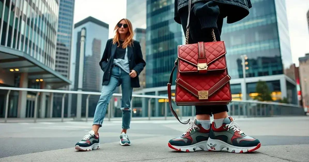 Como combinar tênis chunky com a bolsa Valentino?