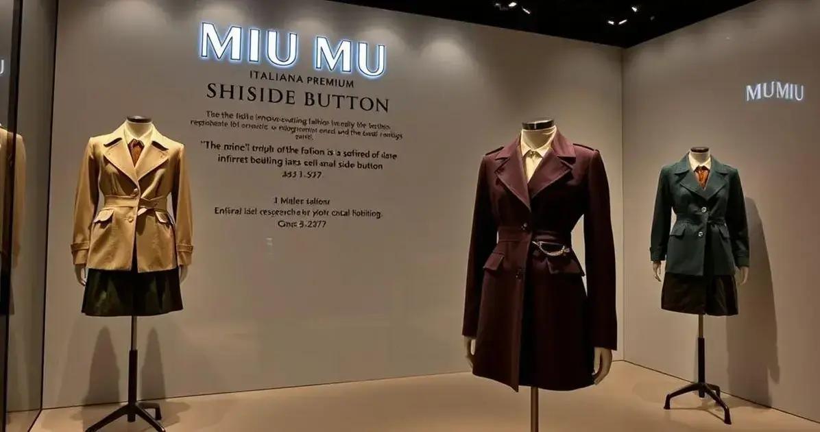 Como o Abotoamento Lateral Eleva o Estilo da Miu Miu Italiana Premium