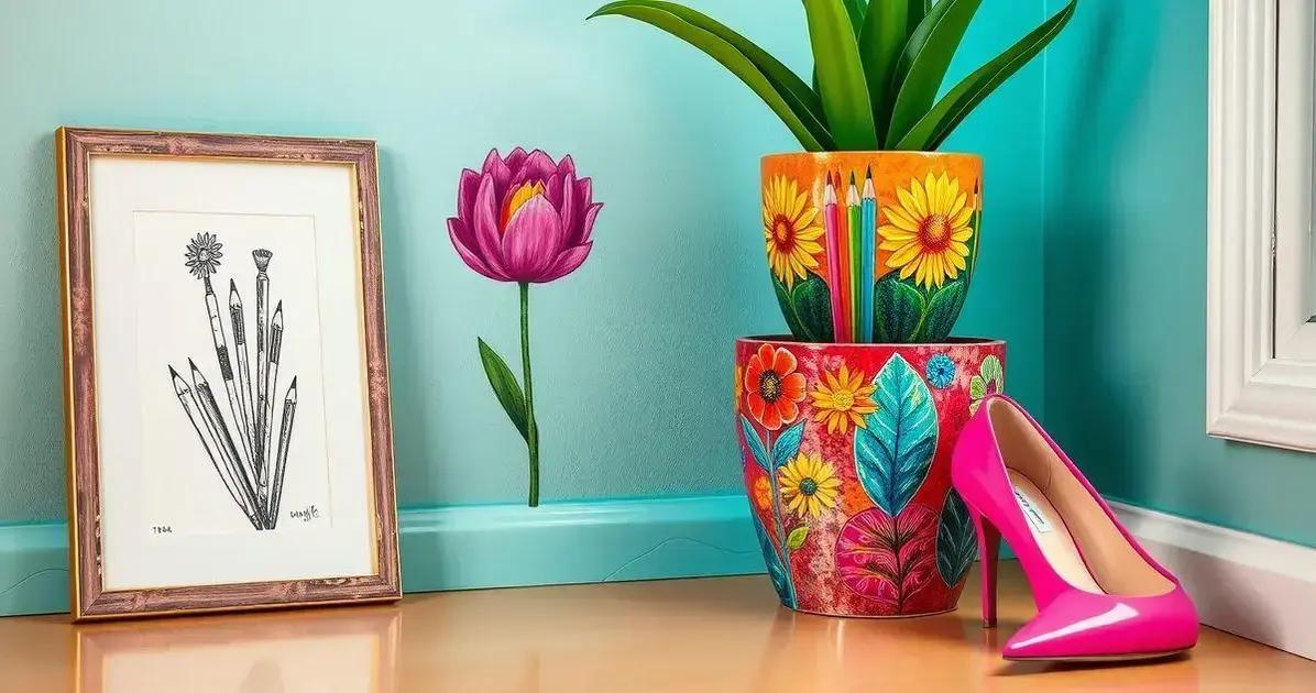 Como usar lápis colorido na decoração