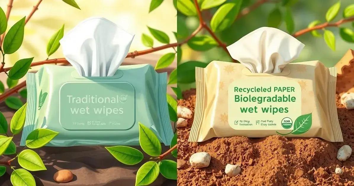 Comparação entre lenços umedecidos convencionais e biodegradáveis, carteiras réplicas e sua relação