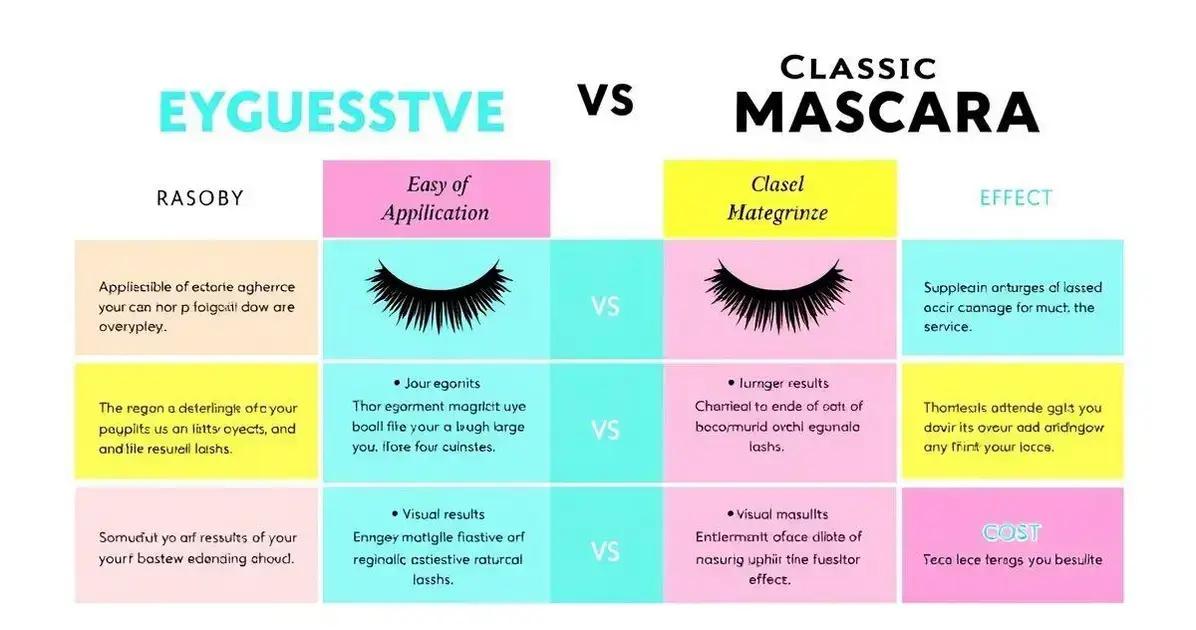 Comparação: máscara cílios magnéticos x tradicionais