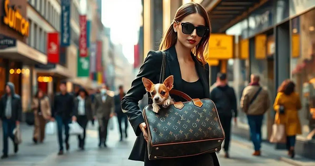 Conectando Estilo e Praticidade: bolsa lv transporte cachorro