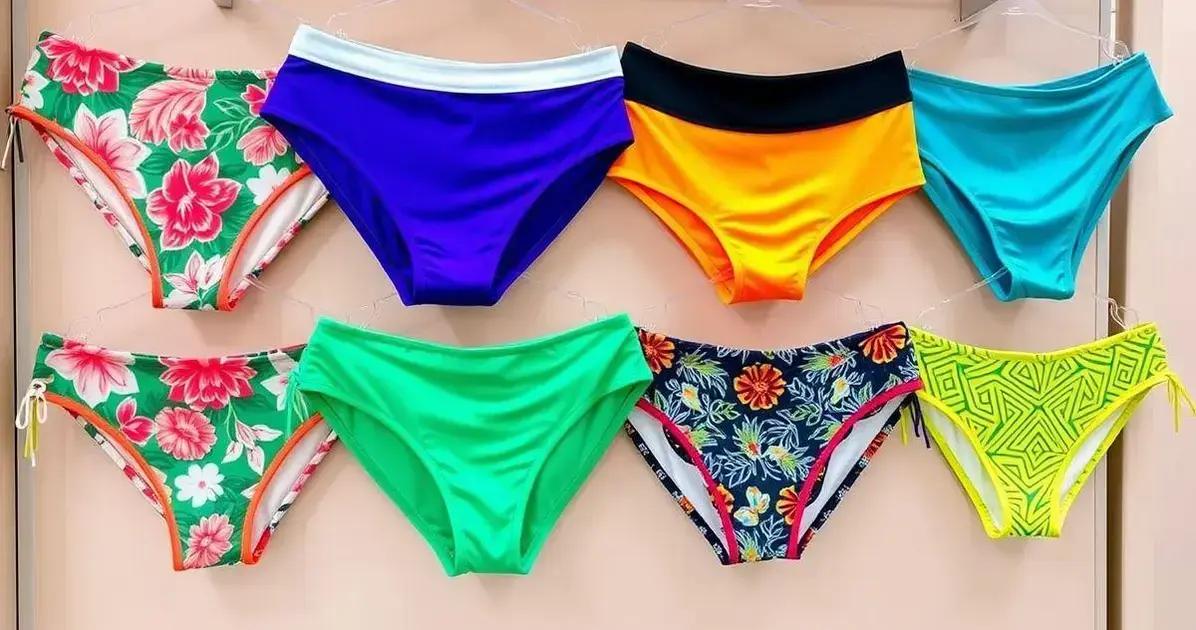 Cores e estampas de calcinha do biquini que estão em alta