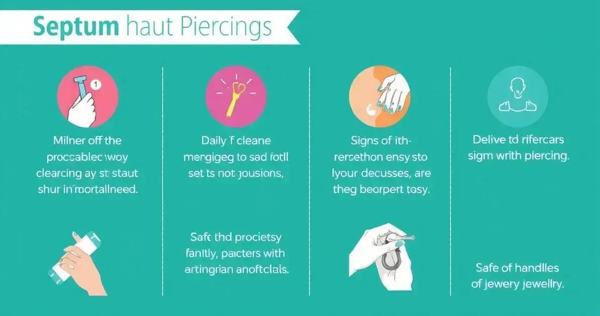 Cuidados essenciais para piercing no septo