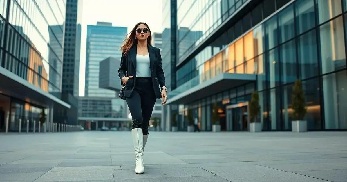 Dicas de como usar a Bota Bico Fino Feminina Branco Salto 10 cm