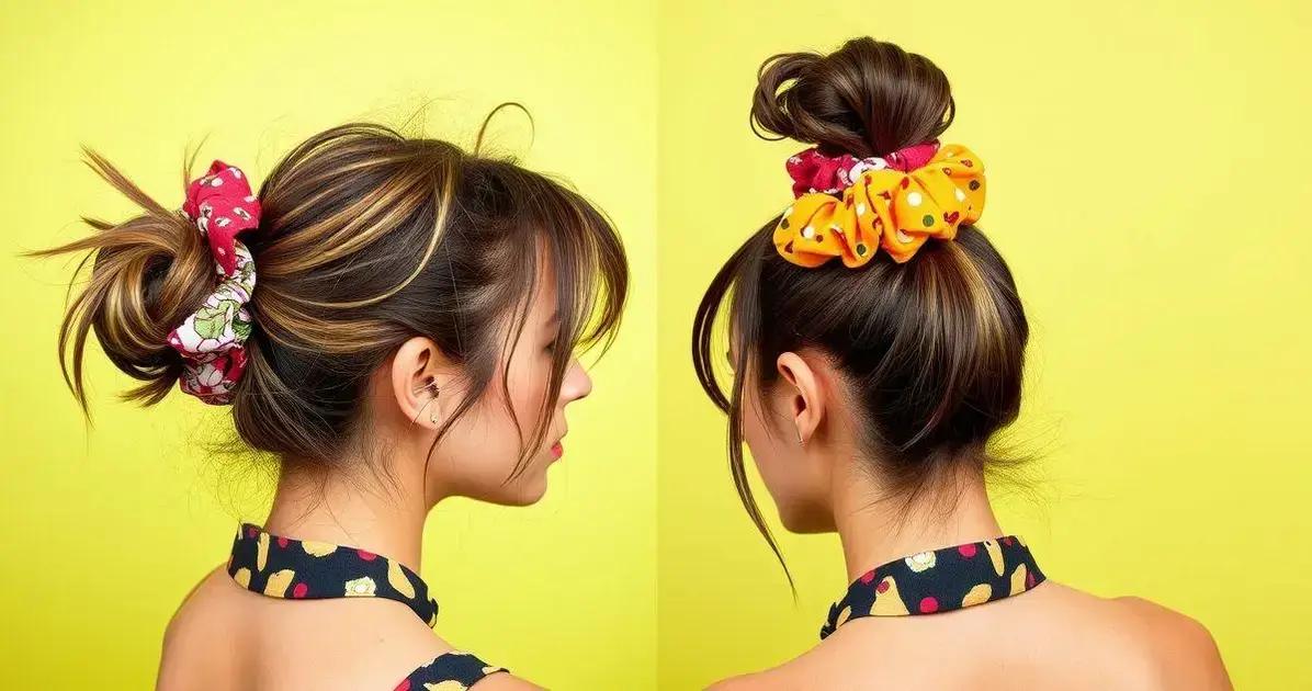 Dicas de como usar o elástico cabelo scrunchie