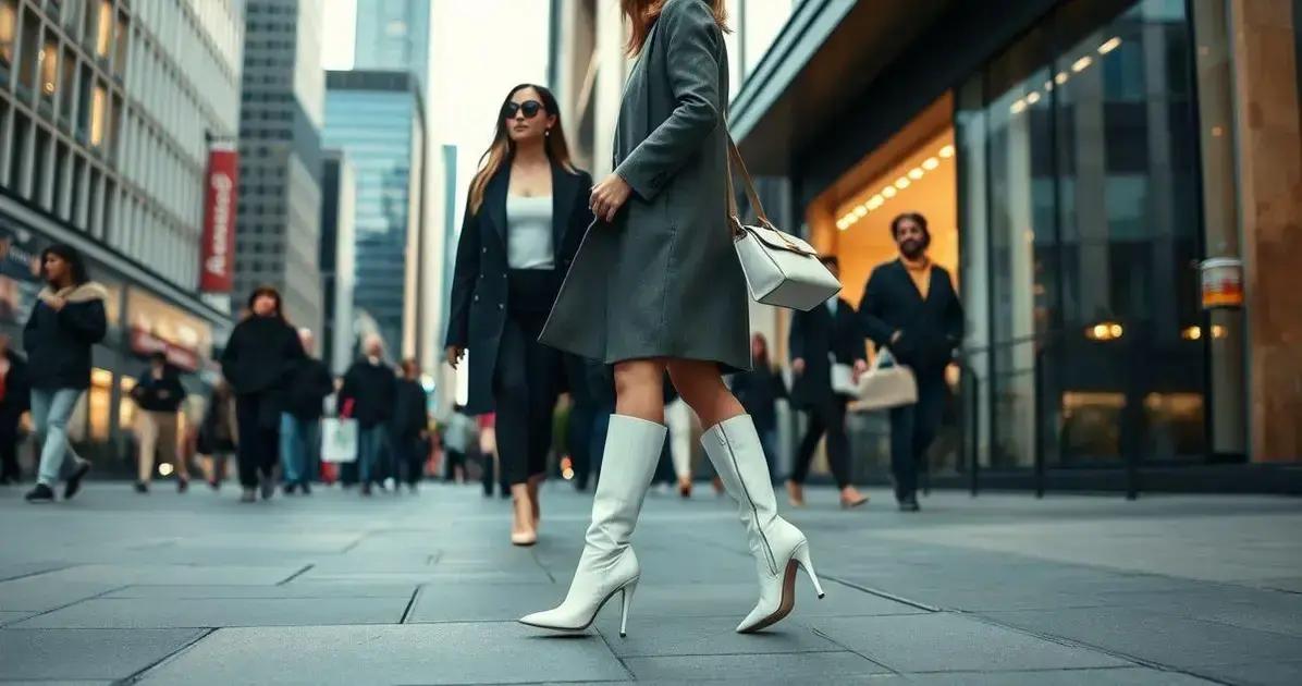 Dicas de Moda com Bota Bico Fino Feminina Branco Salto 8,5 cm