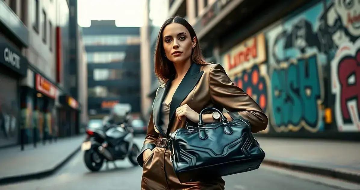 Dicas de moda com sarja acetinada e a bolsa Balenciaga Motorcycle Todo Preto