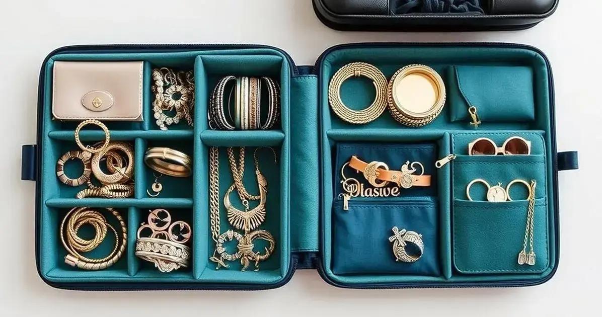 Dicas de organizadores de joias de viagem