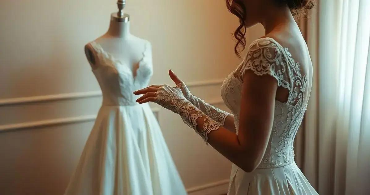 Dicas para combinar a luva com o vestido de noiva.