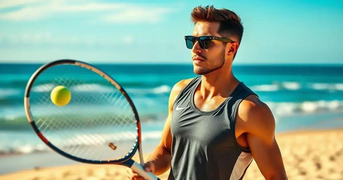 Estilo e conforto dos óculos beach tennis para o atleta