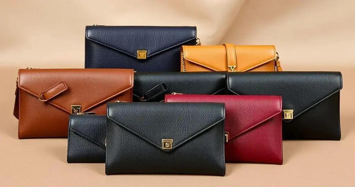Estilos de carteiras clutch disponíveis